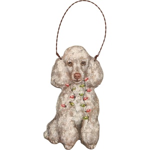 image:imagePrimitives by Kathy Poodle Christmas Lights Ornament Christmas Ornament Holiday Dcor Hanging Tree Decorations Festive Dog Themed GiftPet Lover