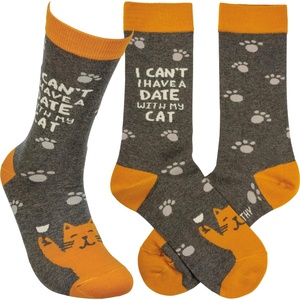 image:imagePrimitives by Kathy Socks  Date With My Cat Unisex One Size