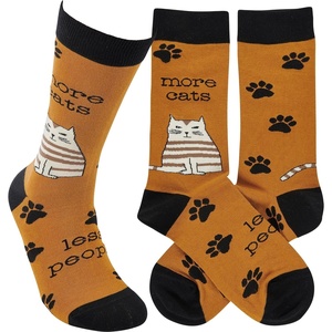 image:imagePrimitives by Kathy Socks More Cats Less People Socks Unisex One Size