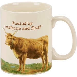 image:imagePrimitives by Kathy Stoneware Coffee Mug 18oz Double Sided Design Giddyup Buttercup Farm Puns Collection  Farmhouse and Homestead Kitchen DecorFueled By Caffeine