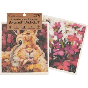 image:imagePrimitives by Kathy Swedish Cloth Set of 2  Hoppy Bunny