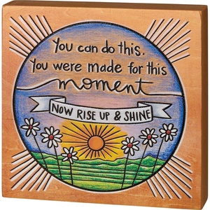 image:imagePrimitives by Kathy You Can Do This Block Sign 6 x 6 x 1