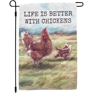 image:imagePrimitives by Kathy Decorative DoubleSided Garden Flag  Better With Chickens