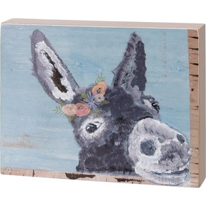 image:imagePrimitives by Kathy Donkey Home Dcor Sign adorable donkey with floral details Pair it with other selections from our Friendship Heart Gallery Collection for a beautiful display