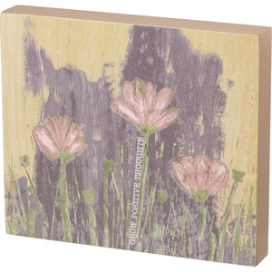 image:imagePrimitives by Kathy Friendship Heart Gallery Block Sign 6 x 7 ImperfectGrow Positive Thoughts