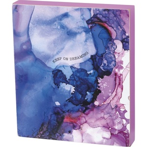 image:imagePrimitives by Kathy Friendship Heart Gallery Block Sign 6 x 7 ImperfectKeep On Dreaming