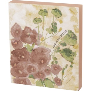 image:imagePrimitives by Kathy Friendship Heart Gallery Block Sign 6 x 7 ImperfectLife Is Beautif