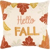 image:imagePrimitives by Kathy Pillow with Decorative Cover Hello Fall from Our Fall amp Harvest Collection displaying Autumn Leaf Designs on The Front Made with Embroidered and Yarn Details