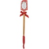 image:imagePrimitives by Kathy doublesided silicone novelty cooking spatulahand lettered Baking Spirits Bright sentiment with holiday greenery wreath design and red and white gingham pattern