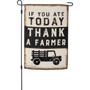 image:imagePrimitives 108592 Thank A Farmer Garden Flag Black