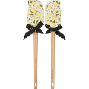 image:imagePrimitives By Kathy Lemon Zest Silicone Wooden Handle Rectangular Food Spatula