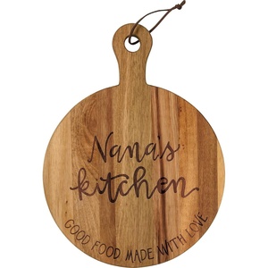 image:imagePrimitives By Kathy Nanas Kitchen Food Made With Love Round Wooden Cutting Board