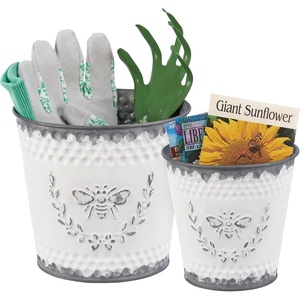 image:imagePrimitives by Kathy Bee Decorative Bucket SetWhite