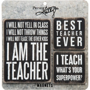 image:imagePrimitives by Kathy Classic Black and White Kitchen Magnets Teacher