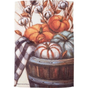 image:imagePrimitives by Kathy Decorative Garden Flag  Autumn Pumpkins in a Basket