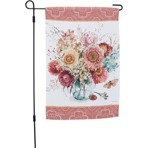 image:imagePrimitives by Kathy Fall Floral Vase Garden Flag Double Sided Garden Collection fall florals in a delicate watercolor style