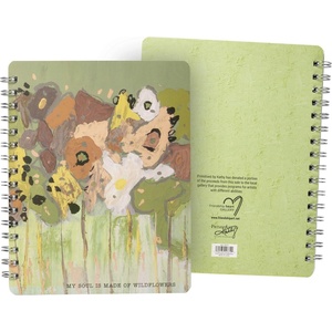 image:imagePrimitives by Kathy Friendship Heart Gallery Spiral Notebook 7 x 9 My Soul is Made of Wildflowers