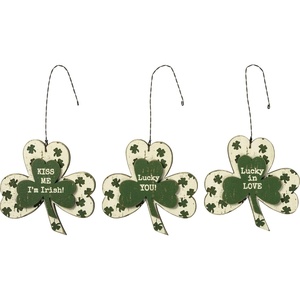 image:imagePrimitives by Kathy Lucky You Lucky in Love Kiss Me Im Irish Decorative Ornament Set
