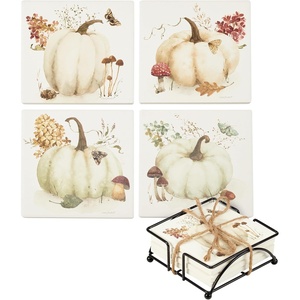 image:imagePrimitives by Kathy Pumpkin Coaster Set