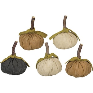 image:imagePrimitives by Kathy Small Pumpkin Set  Fabric and Wood