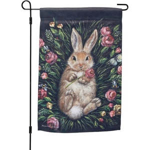 image:imagePrimitives by Kathy Snuggling Bunny Garden Flag