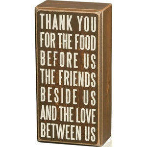 image:imagePrimitives by Kathy Thank You for The Food Before Us The Friends Beside Us and The Love Between Us Home Dcor Sign