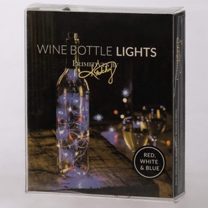 image:imagePrimitives by Kathy Wine Bottle LED Lights 58Inch Red White amp Blue