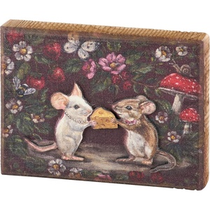 image:imagePrimitives by Kathy Classic Box Sign 4inch square Holy Sht Were Still Together distressed style gift for Valentines Day or Anniversary  Sarcastic couples home decor for Tabletop Wall or Shelf displayMouse Love