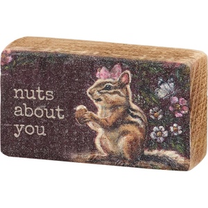 image:imagePrimitives by Kathy Classic Box Sign 4inch square Holy Sht Were Still Together distressed style gift for Valentines Day or Anniversary  Sarcastic couples home decor for Tabletop Wall or Shelf displayNuts About You