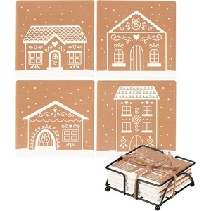 image:imagePrimitives by Kathy Gingerbread House Coaster Set
