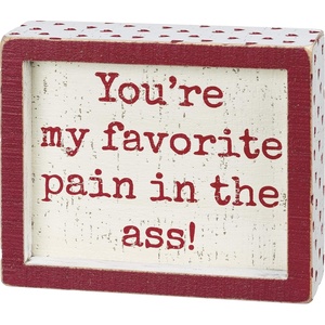 image:imagePrimitives by Kathy Youre My Favorite Pain In The Ass Home Dcor Sign