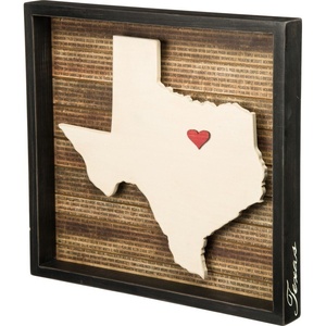 image:imagePrimitives by Kathy 27787 Wanderlust Inset Box Sign 165 x 155Inches Texas