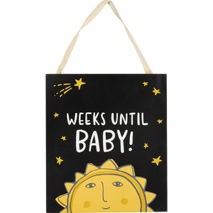image:imagePrimitives by Kathy NonToxic Painted Wood Chalkboard Pregnancy Countdown Sign 7 x 8 Weeks Until BabyWeeks Until Baby