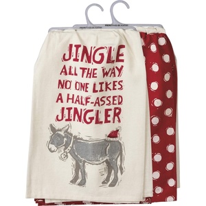 image:imagePrimitives by Kathy Decorative Kitchen Towel Set  Jingle All The Way Set of 2