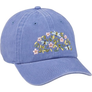 image:imagePrimitives by Kathy Standard Baseball CapFlowers and Bees Periwinkle