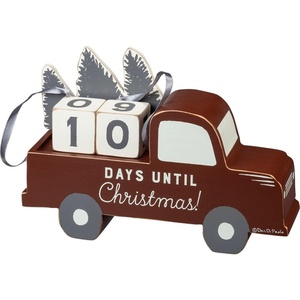 image:imagePrimitives by Kathy Block CountdownChristmas 9x6 inches Red White