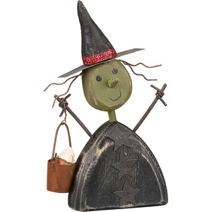 image:imagePrimitives by Kathy Vintage Style Chunky Witch Sitter Halloween Figurine New
