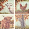image:imagePrimitives by Kathy Fall Farm Family Coaster Set
