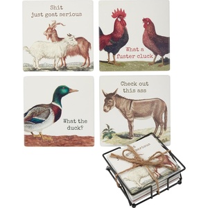 image:imagePrimitives by Kathy What The Duck  Coaster Set