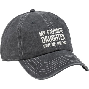 image:imagePrimitives by Kathy Baseball Cap My Favorite Daughter Gave Me This Hat Stonewashed Black with Adjustable Metal Buckle