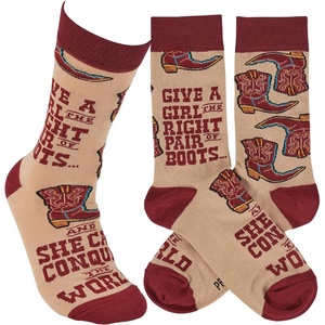 image:imagePrimitives by Kathy Give A Girl Boots Socks One Size Unisex LOL Collection
