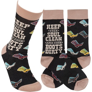 image:imagePrimitives by Kathy Keep Your Boots Dirty Socks One Size Unisex LOL Collection