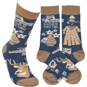 image:imagePrimitives by Kathy Rather Be Thrifting Socks One Size Unisex LOL Collection