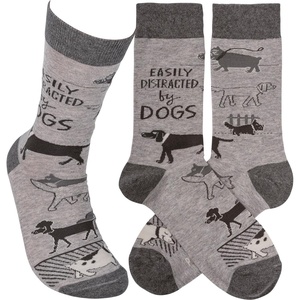 image:imagePrimitives by Kathy Socks  Easily Distracted By Dogs One Size Unisex LOL Collection