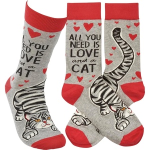 image:imagePrimitives by Kathy Socks  Love And A Cat One Size Unisex LOL Collection