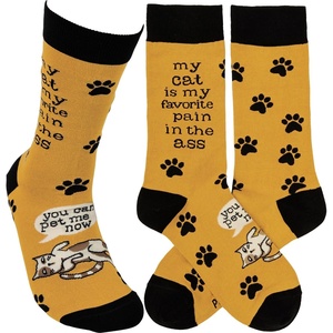 image:imagePrimitives by Kathy Socks  My Cat is my Favorite Pain in the Ass One Size Unisex LOL Collection