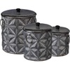 image:imagePrimitives by Kathy Set of Three Metal Star Pattern Decorative Canister Set
