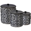 image:imagePrimitives by Kathy Set of Three Metal Star Pattern Decorative Canister Set
