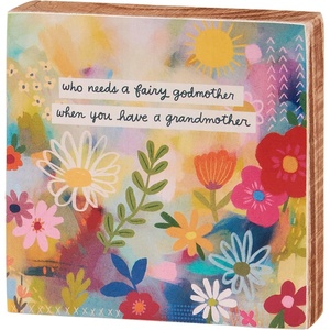 image:imagePrimitives by Kathy Fairy Godmother Home Dcor Block Sign