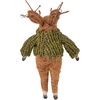 image:imagePrimitives by Kathy Cozy Sweater Buck Collectible Critter 6Inch Handmade Felt Deer with Tree Twig Antlers amp Green Knit Sweater Rustic Woodland Holiday Decor